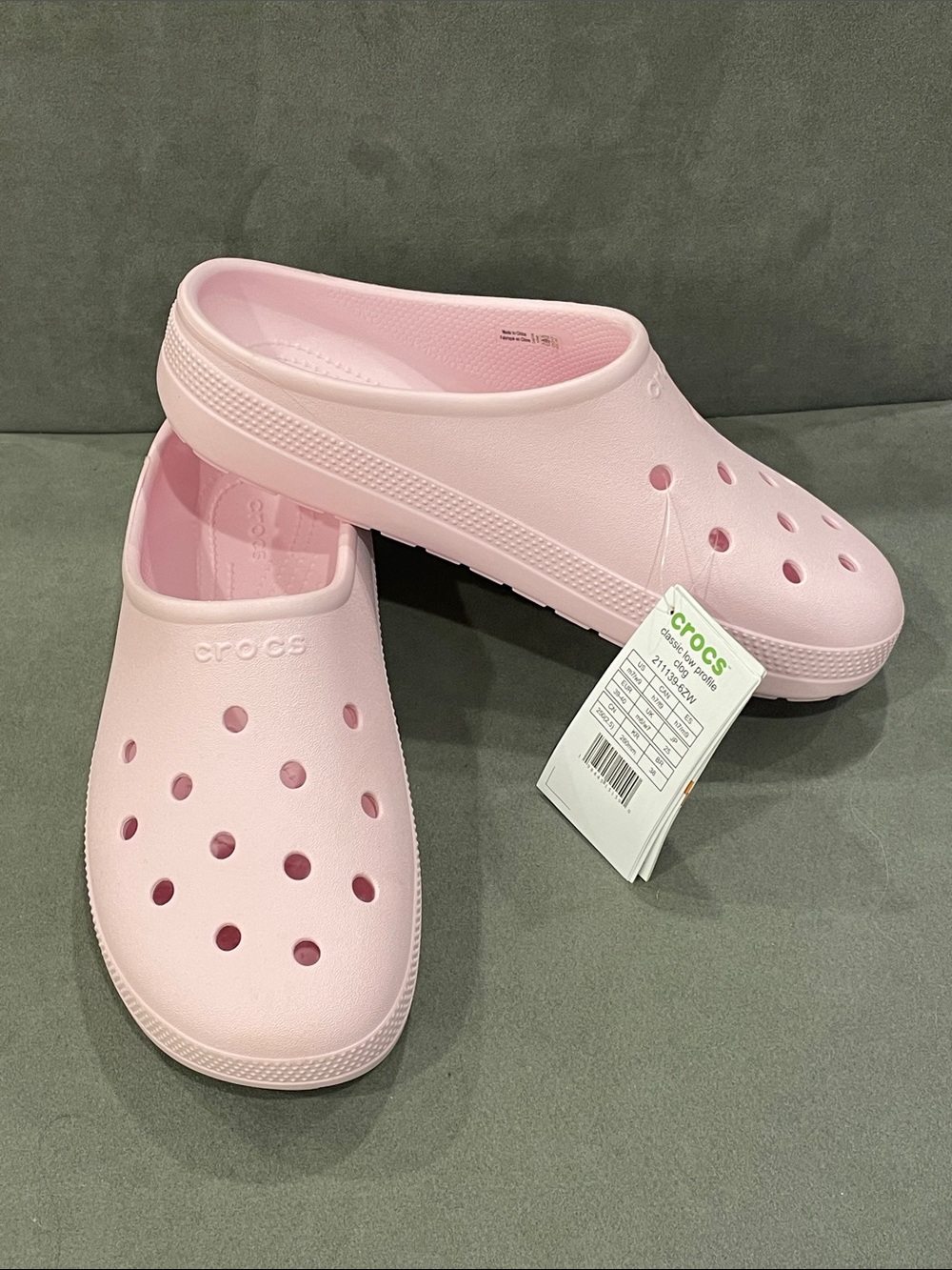 NWT CROCS Pink 9 Low Profile Classic Clogs NEW